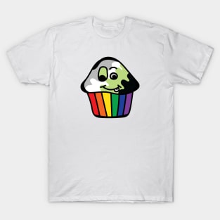 Agender Pride Rainbow Cupcake T-Shirt